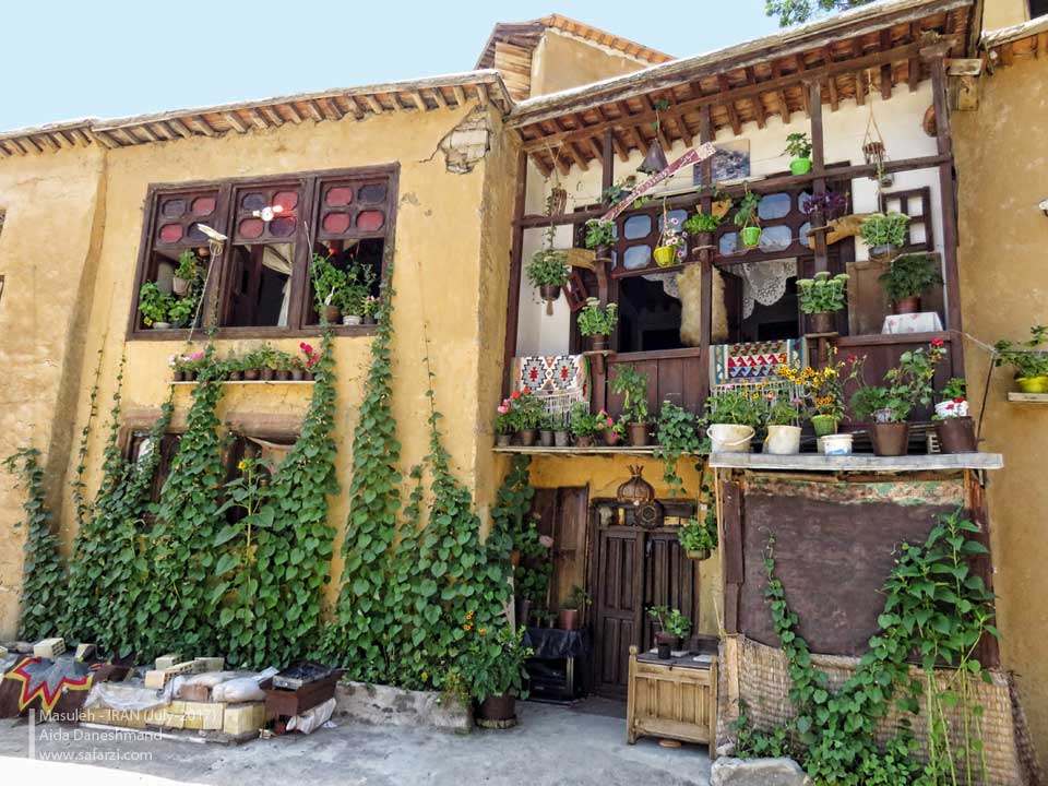 نمایی زیبا از خانه ای روستایی در ماسوله